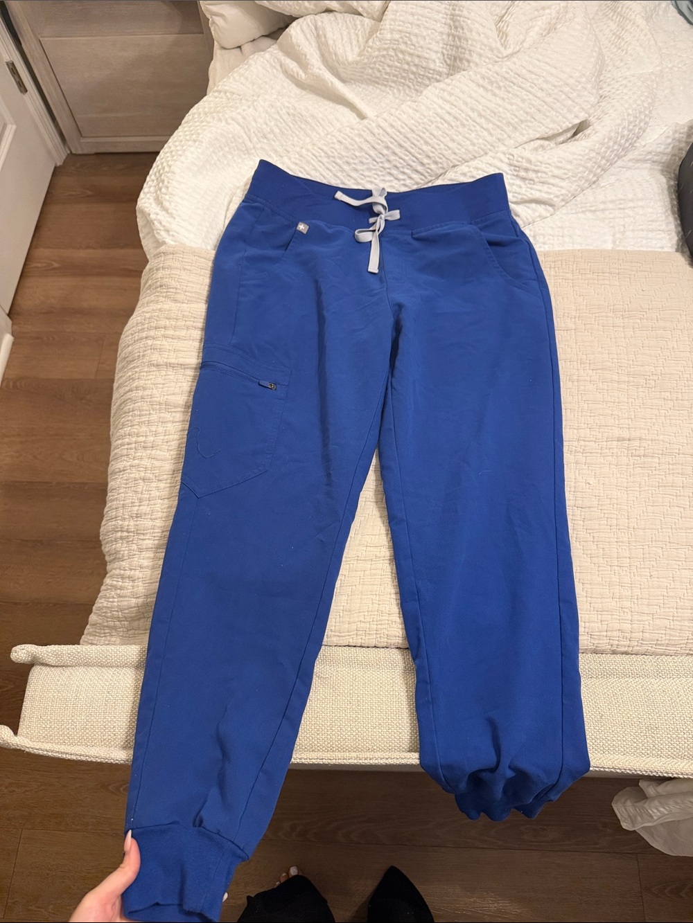Royal Blue Drawstring FIGS Jogger Pants